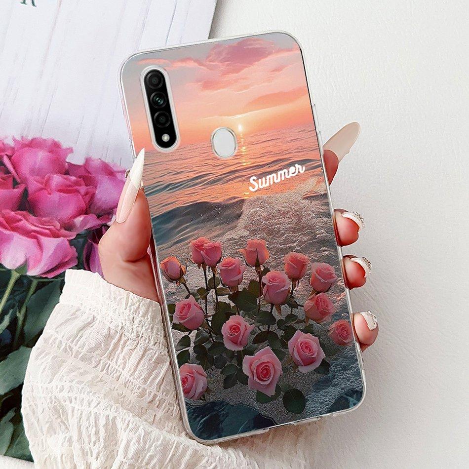 

For OPPO A31 (2020) / A8 (2019) New Elegant Floral Butterfly Phone Case For Oppo A31 A8 CPH2015 Soft Silicone TPU Cases OPPO A8 (2019)