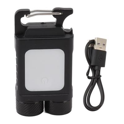 LED Keychain Flashlight 800LM USB Rechargeable Portable Mini Keychain Work Light Pocket Flashlight