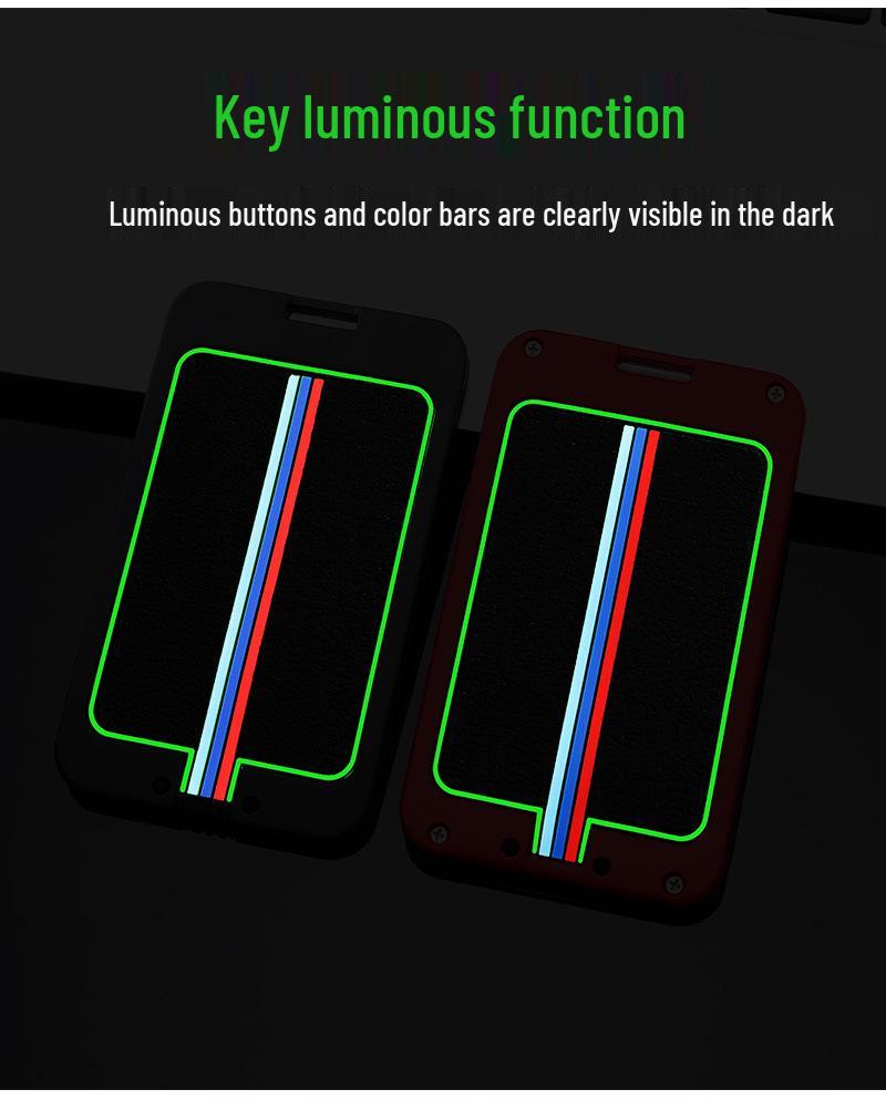 BYD Autoschlüsselhülle für Song Pro, Han DM und Qin - Hochwertige Metallschnalle mit Kohlefaser-Muster