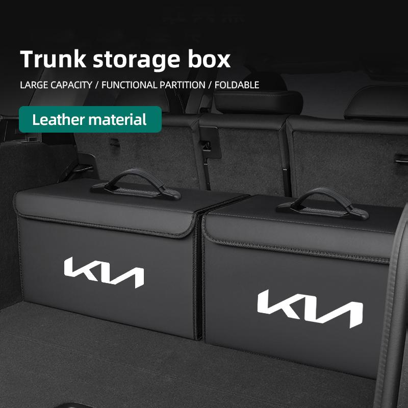 Car Trunk Organizer Box Large Capacity Auto Storage Bag Tools For KIA Sportage Seltos Sorento K3 K4 Soul Carnival EV6 EV9 K5 EV5