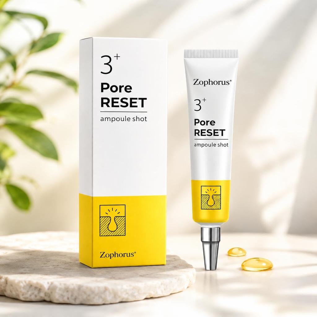 Pore Reset Ampoule Shot Serum for Deep Cleansing, Skin Tightening, Texture Smoothing & Sebum Control, 25ml
