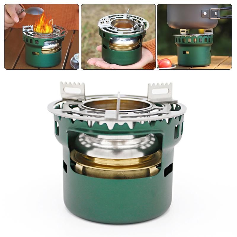 Outdoor Alcohol Stove Portable Mini Barbecue Stainless Steel High Temperature Alcohol Stove Accessories Camp Cooking Supplies