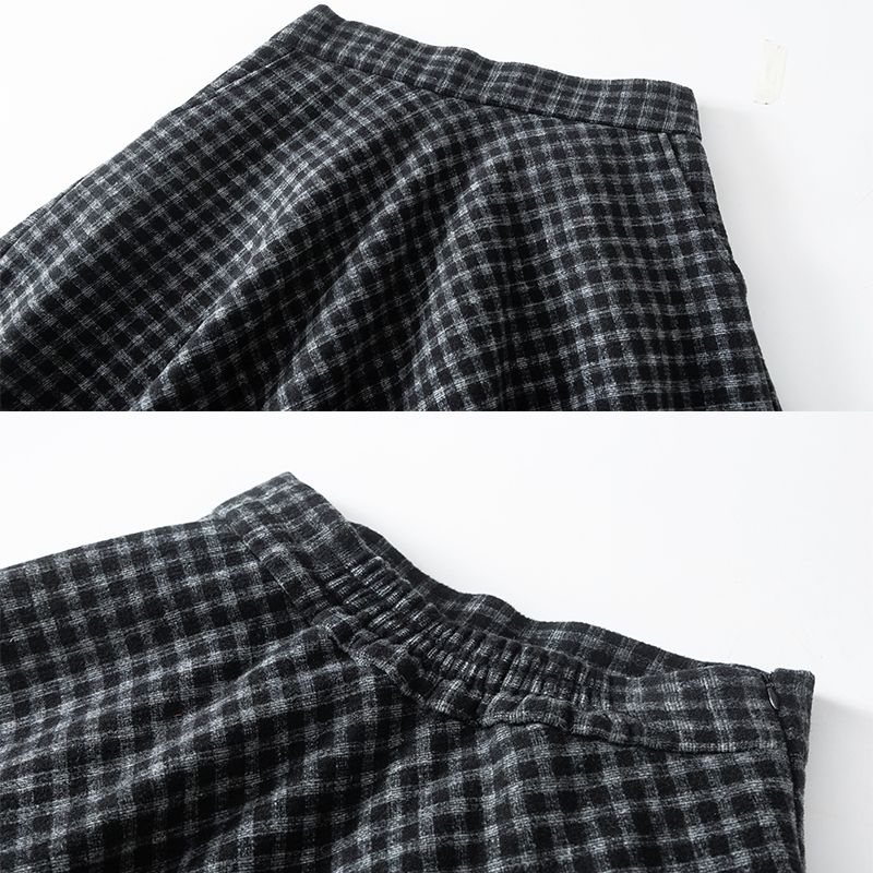 Elegant Midi A-line Skirt - New Autumn/winter Collection - High Waist Mid-length Thickened Women's Skirt