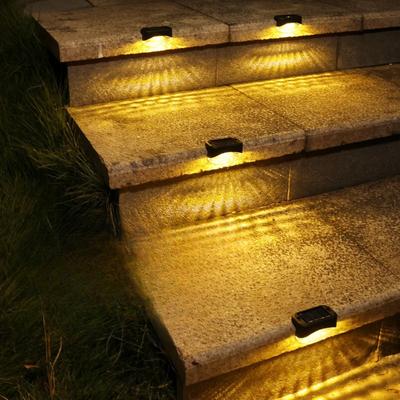 New Outdoor Solar Staircase Lamp, Garden Rail Light, Decorative Landscape LED Steps, 7-segment Lamp, Waterproof, for Household Use