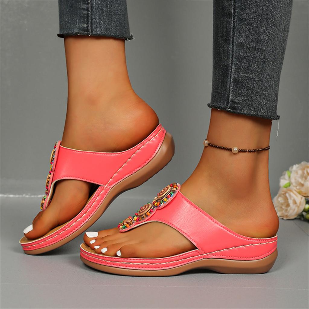 Women's Fashionable Oversized Ethnic- Herringbone Sandals
