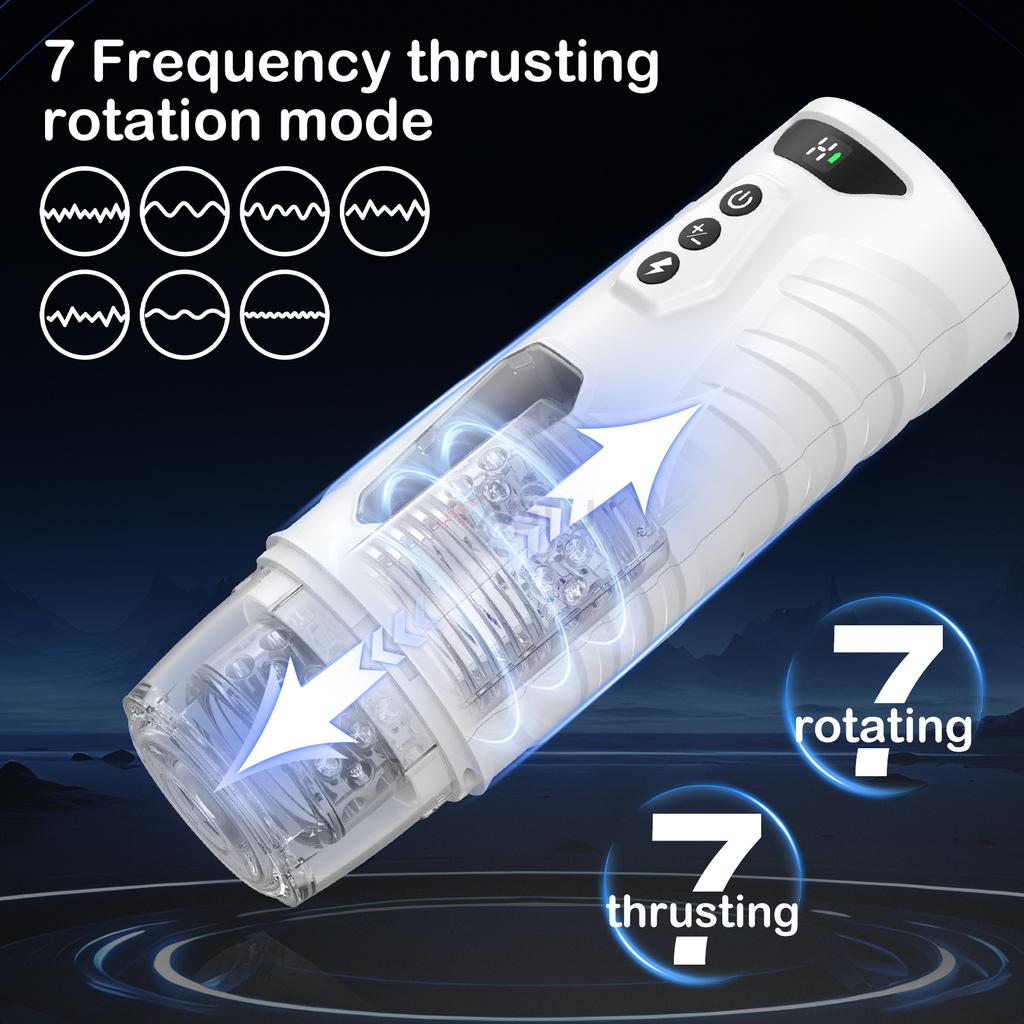 Fully Automatic Male Masturbator Rotating Telescopic Masturbator Simulated Intercourse Machine Stimulator Vaginal Adult Products for Men