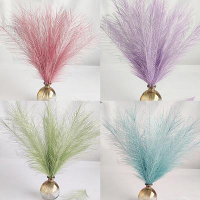 10pcs 35cm Fluffy Pampas Grass Artificial Flowers Fake Plant Simulation Reed Grass Bouquet Boho Wedding Party Home Decoration