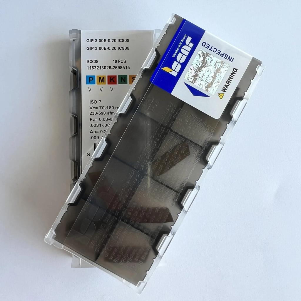 ISCAR / GIP3.00E-0.20 IC808 /Industrial Indexable Carbide Inserts 10 Pcs