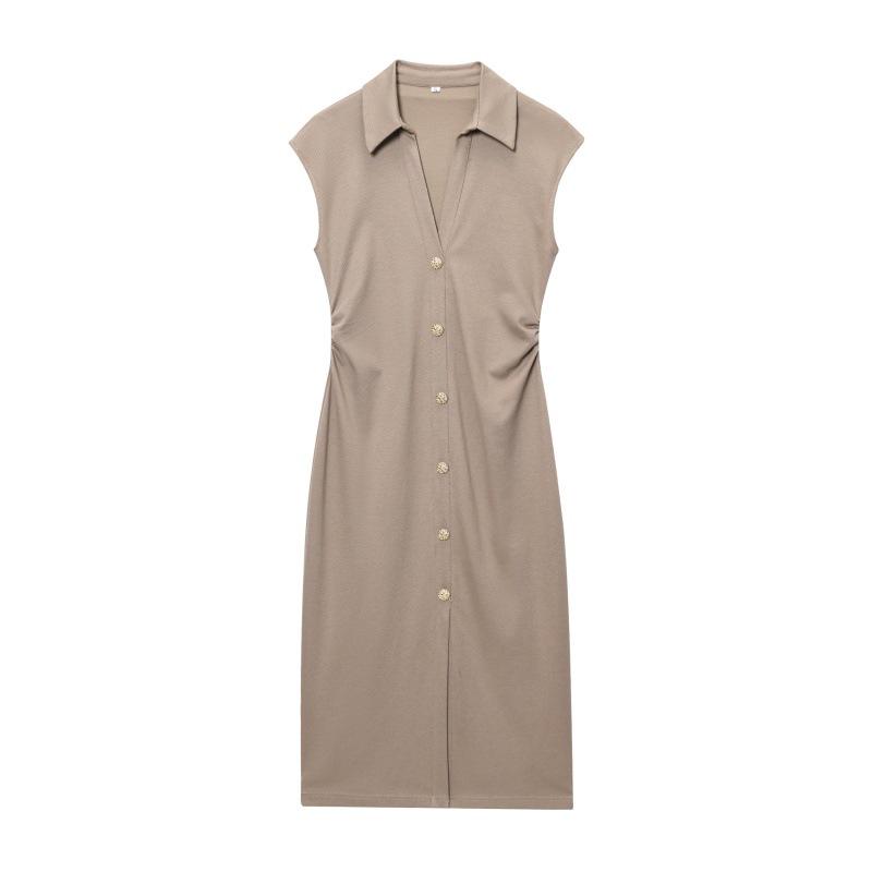 2025 Summer Design: Women's Strapless Poplin Sleeveless Dress 3644