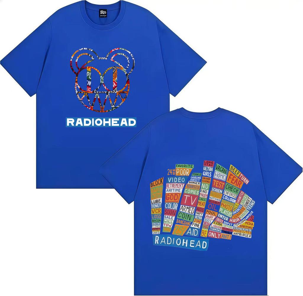 Radiohead T Shirt Hot Sale Popluar T Shirts Mens Womens Short Sleeves Aesthetic Oversized Loose Casual High Street Y2K Clothing