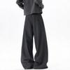 High Street Vertical Striped Breasted Men's and Women's Autumn and Winter American Pleated Loose Casual Pants Vintage Versatile Wide Leg Pants