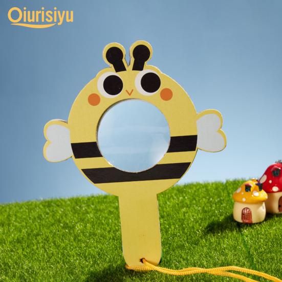 1 Set Practical Easy to Install Cooperation Lightweight Frog Shape Magnifier Educational Toy Kid Supply Kids Magnifier