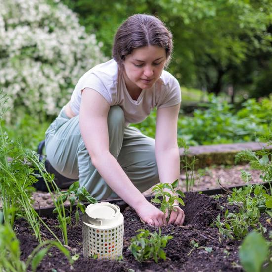 Yousheng Worm Composter In-Ground Compost Bin with Vent Holes Vermicomposting Tool Worm Bin for Organic Gardening Enthusiasts Beginners Yard Lawn