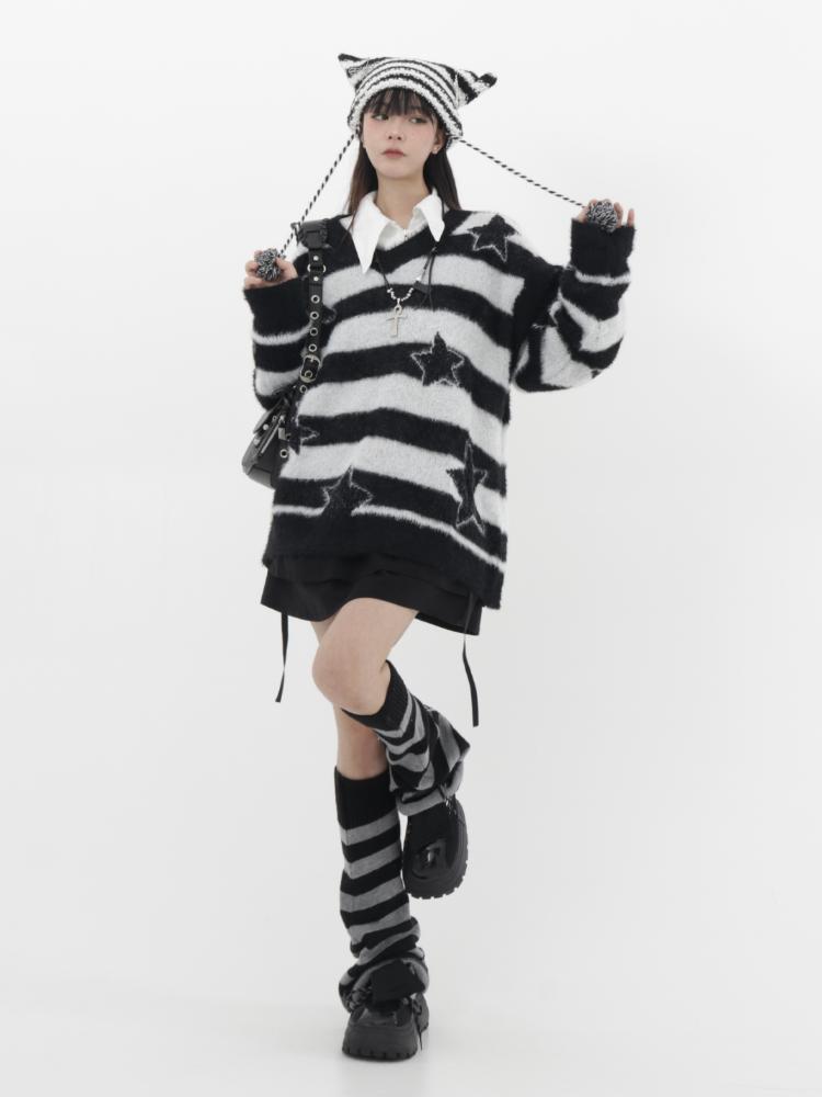 Haut Femme En Maille Ajourée à Manches Longues - Style Gothique Bohème Streetwear - Couleur Unie, Coupe Courte