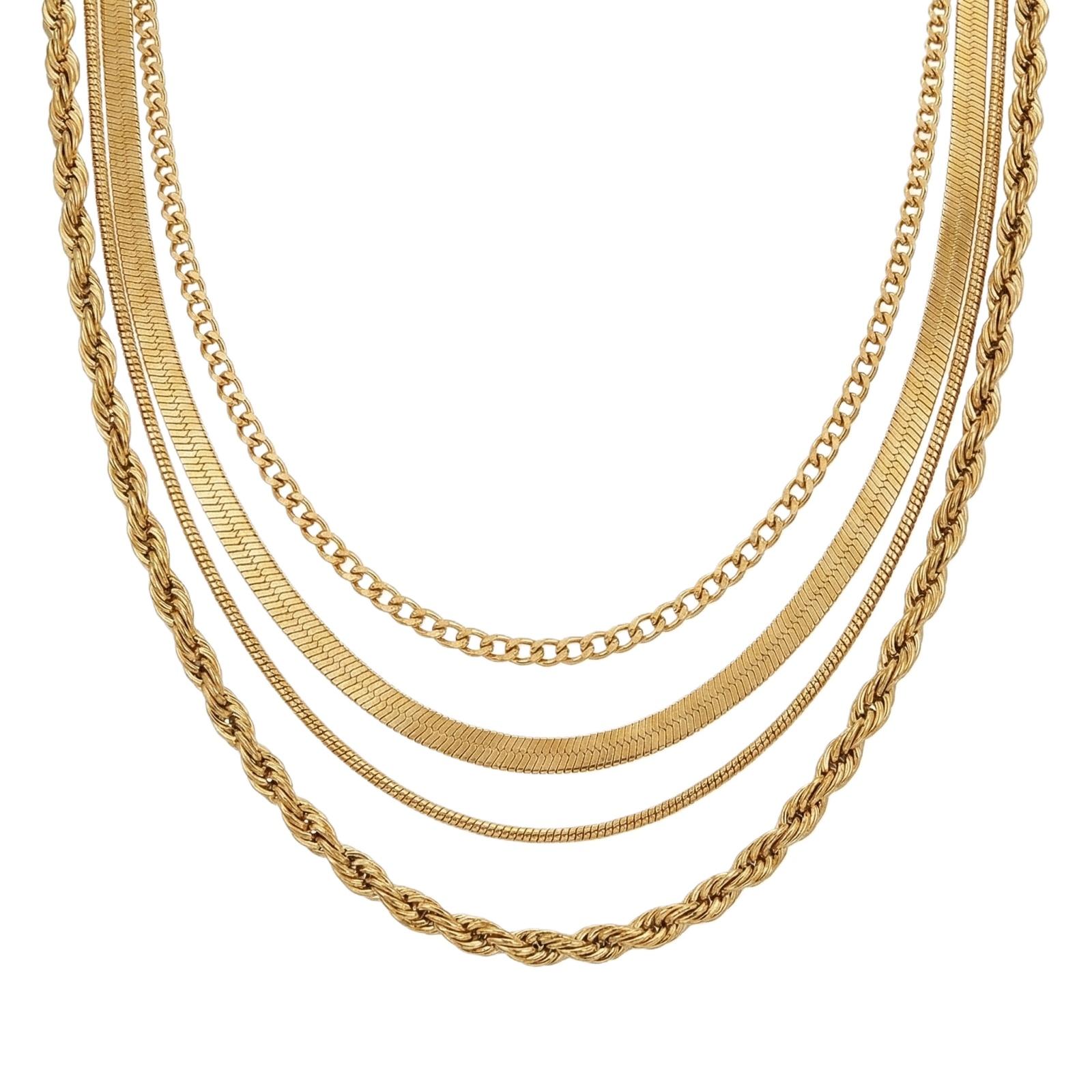 

Minimalist Gold Multi-layer Fashionable Lightweight Luxury Clavicle Necklace One Size золотой
