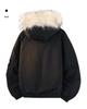 Unisex High-End Winter Trench Coat with Fur Collar, Casual Trendy Thickened Down Jacket