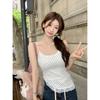 Summer Korean Style Polka Dot Lace Splice Cotton Camisole Top