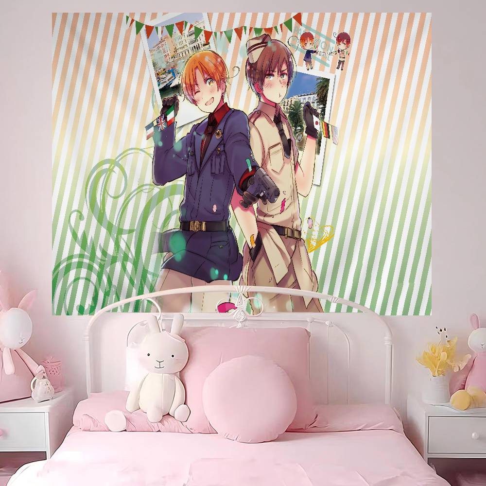 Hetalia World Stars Гобелен Художественная печать Богемные Настенные гобелены Мандала Декор Плед 50x70 cm