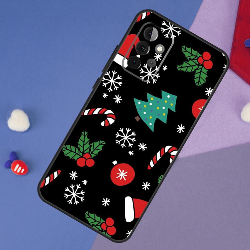 Christmas Snowflakes Case For Samsung Galaxy A52 A53 A33 A13 A34 A54 A14 A35 A55 A15 A56 A36 A26 A16 A06 A22 A32