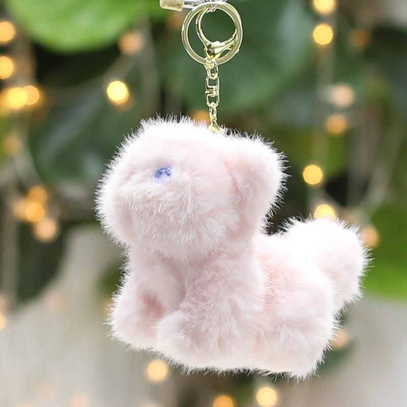 New Cartoon Kitten Plush Toy Doll Cute Keychain School Bag Hanging Ornament Simulated Kitten Doll