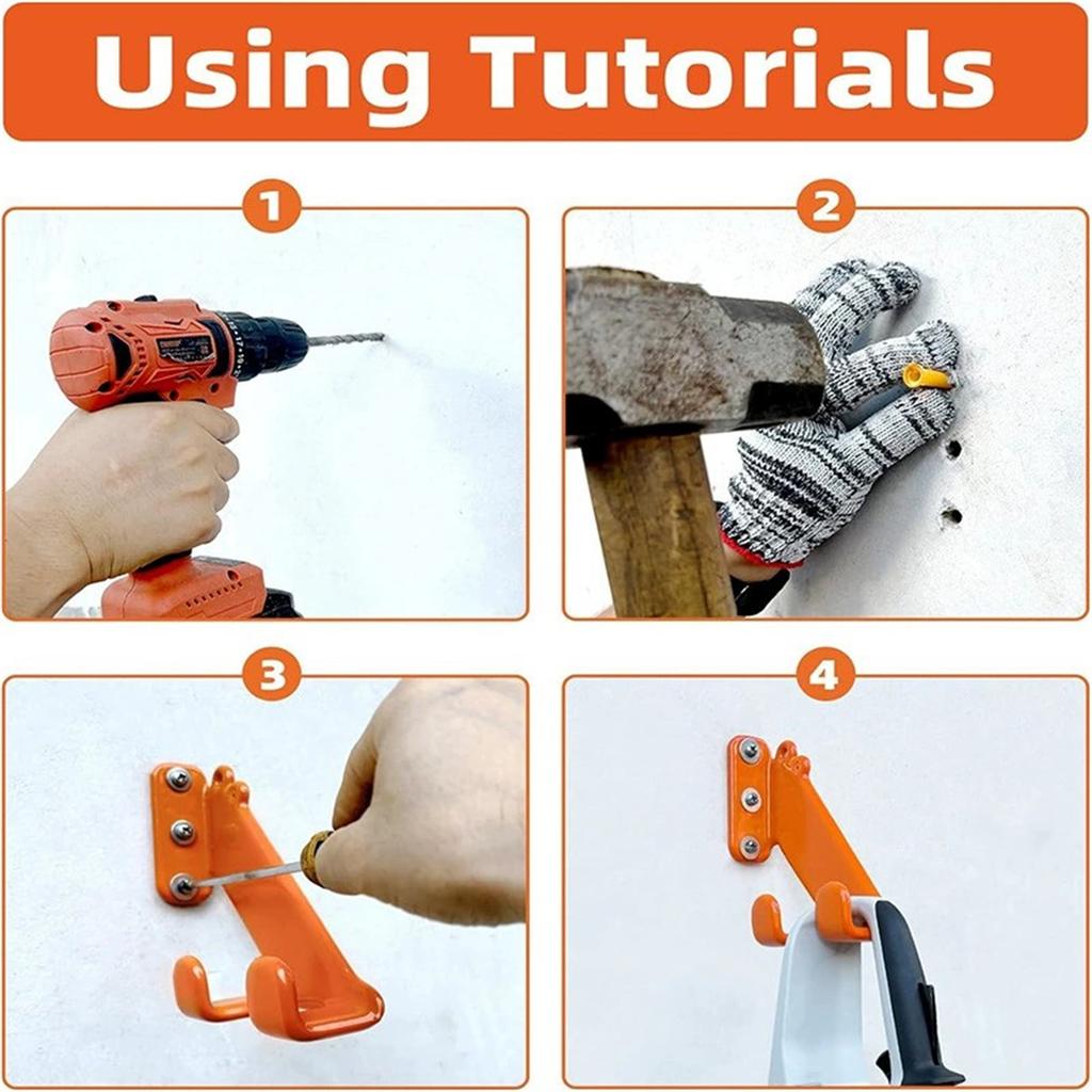 Chainsaw Hanger, 1 Pack Chainsaw Wall Mount, Heavy Duty Chainsaw Holder, Garage Organization Garage Storage  Organizer Mounted Chainsaw Rack