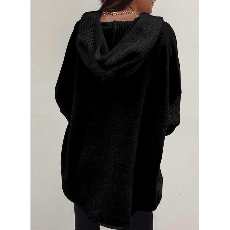 Women Autumn Cardigans Coats Ladies Single Breasted Long Sleeve Hooded Jackets Outerwear Tops