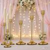 3 Piece European Metal Candle Holder Set Table Candlestick Stand for Wedding Dinner Christmas Home Living Room Mantel Decor Use
