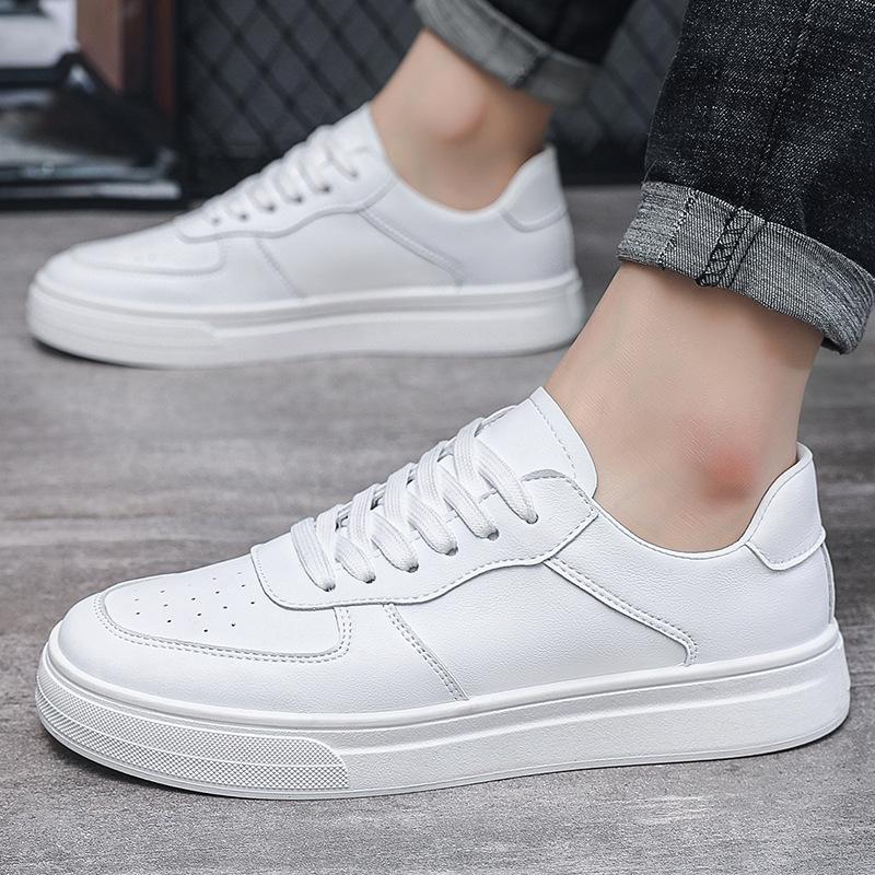 

Внешняя торговля 2025 Новые мужские маленькие белые туфли тренд спортивные универсальные повседневные кеды мужские F058 39 белый