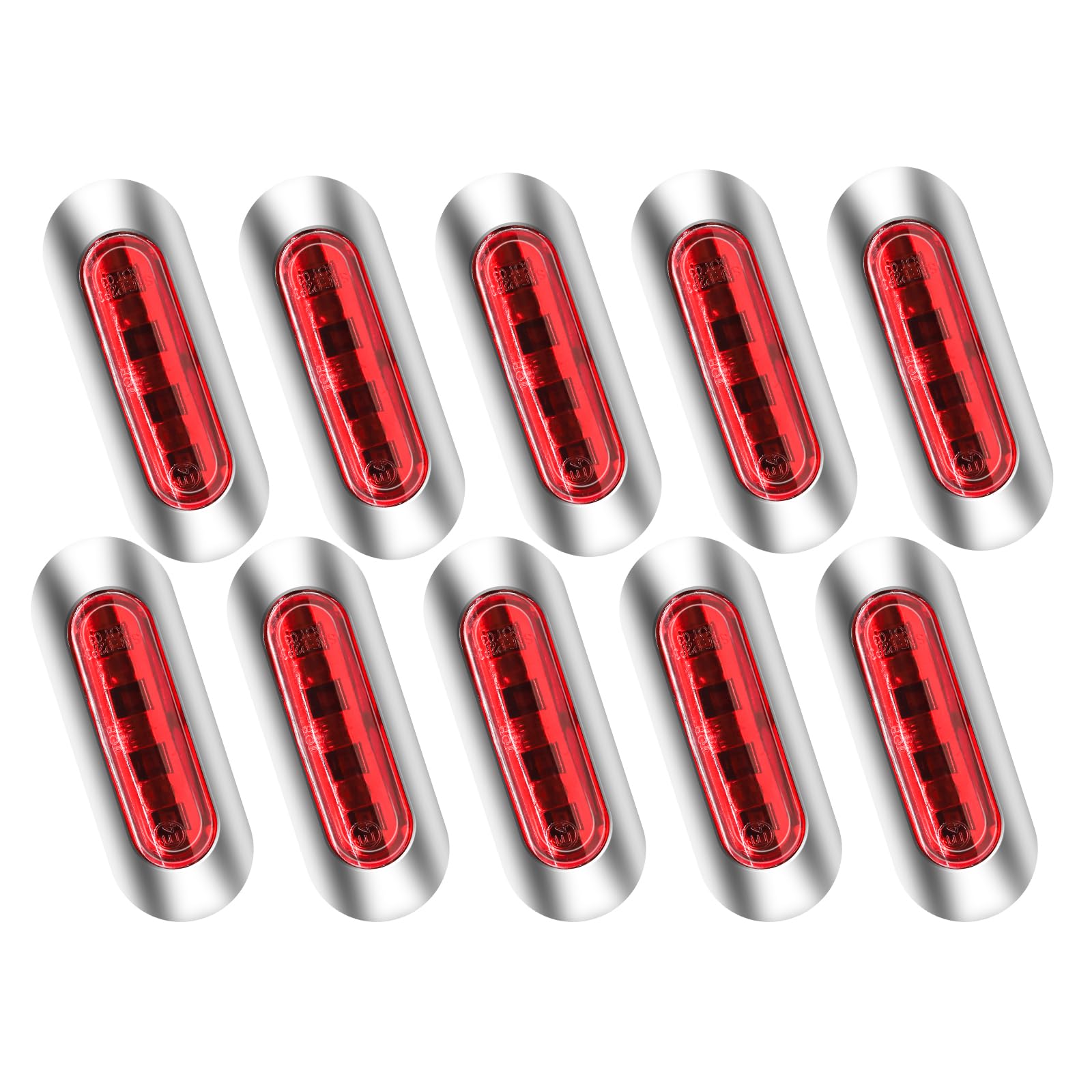 

X-STYLE Светодиодный боковой габарит 24 В Красный 4-рядный светодиодный габаритный фонарь для грузовика Прицеп 4-LED красный