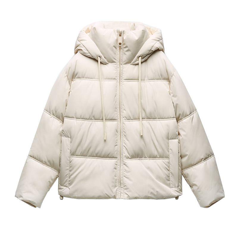 Winter New Arrival South Korea Chic Women's Clothing Thickened Heattech Short Hood Cotton Jacket Outwear 3046223