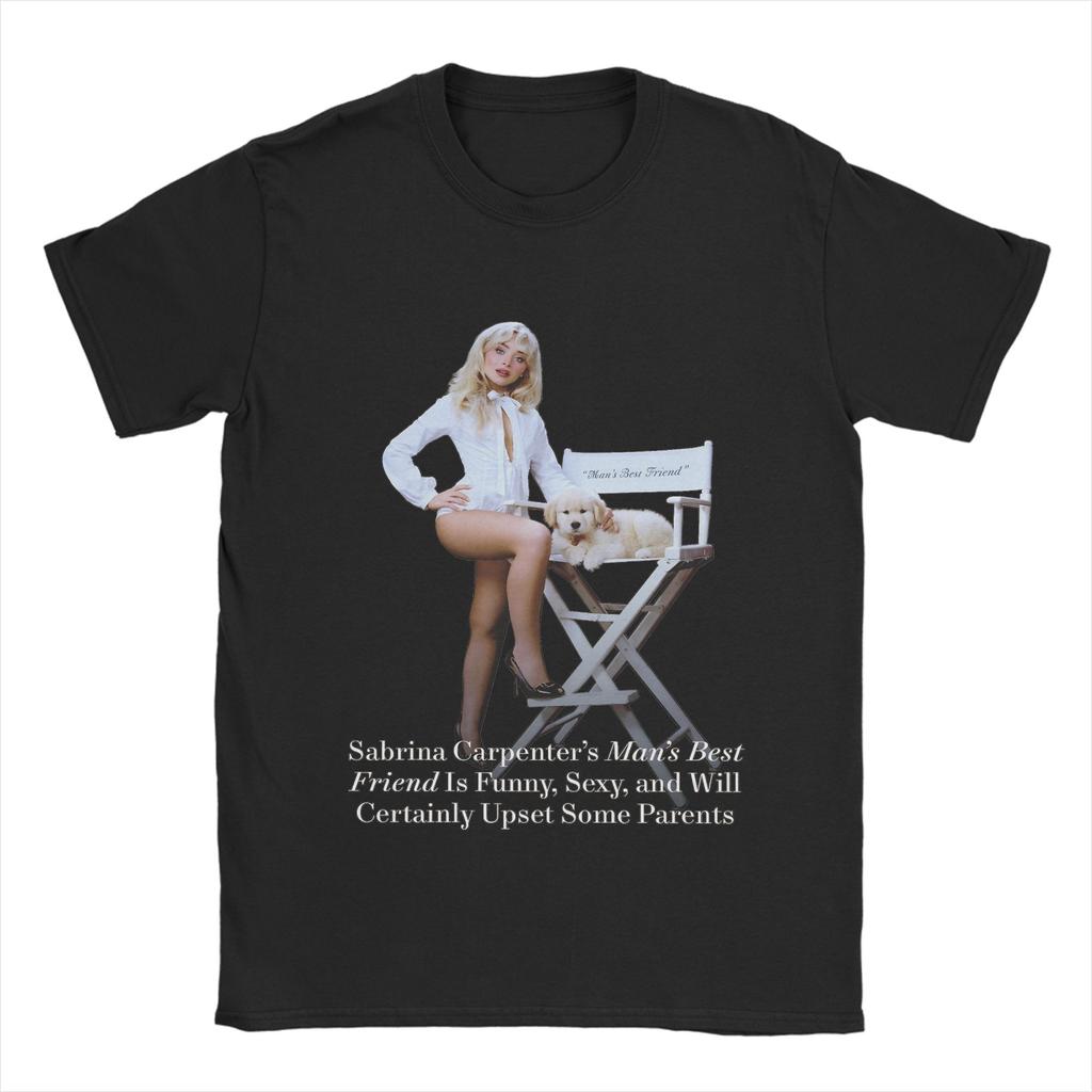 Sabrina Carpenters   T-Shirts Men  Novelty Cotton Tees Crewneck Short Sleeve T Shirt Gift Idea Clothes
