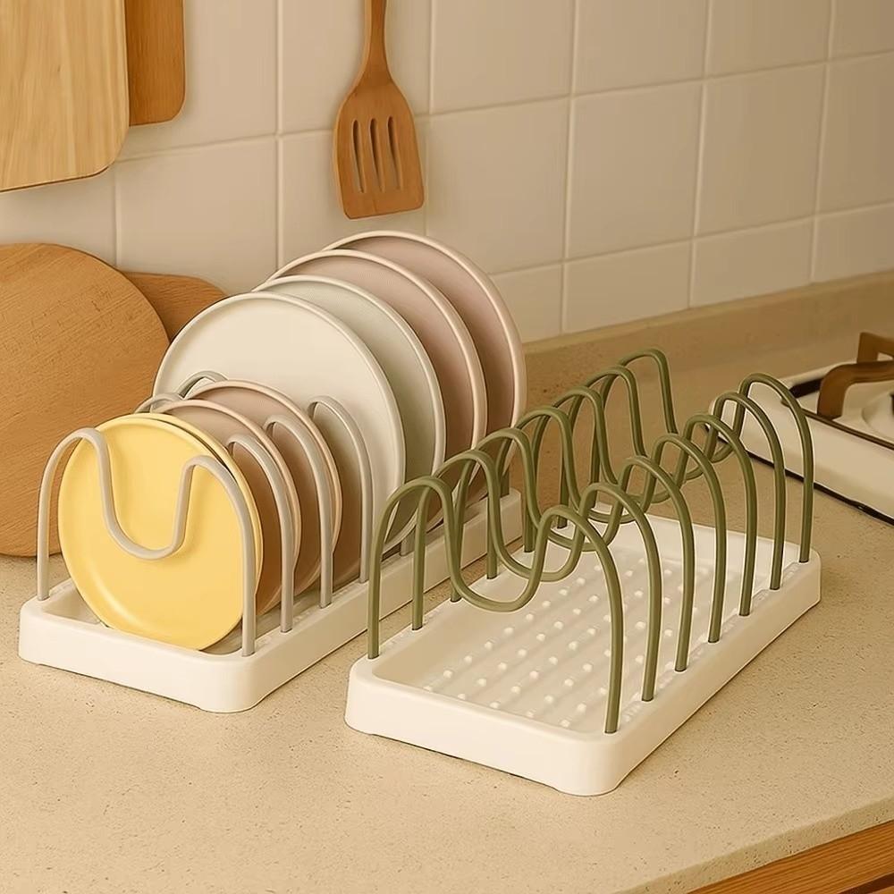 Detachable Pot Lid Holder Plastic Dish Drying Rack New Dish Drain Rack  Household