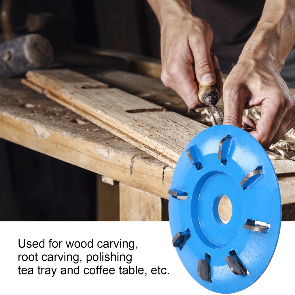 Wood Carving Disc 8 Teeth Carbon Steel Woodworking Arc Tea Tray Digging Milling Cutter