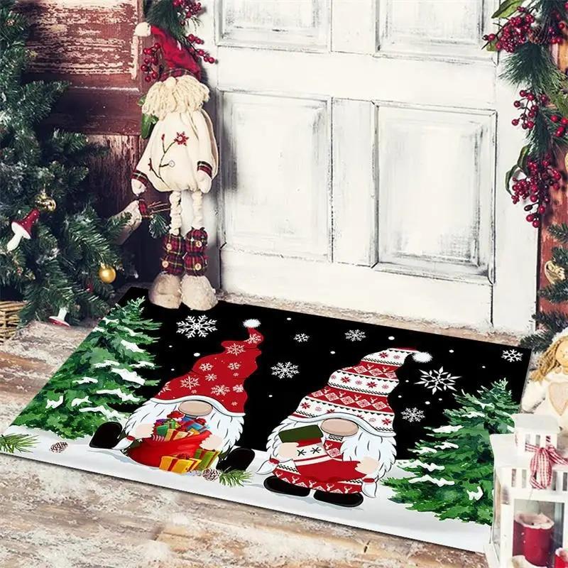 Weihnachten Fußmatte Eingang Fußabtreter Schlafzimmer Bad Toilette Anti-Rutsch Teppich 2025 Frohe Weihnachten Dekoration für Zuhause Neujahrsgeschenk