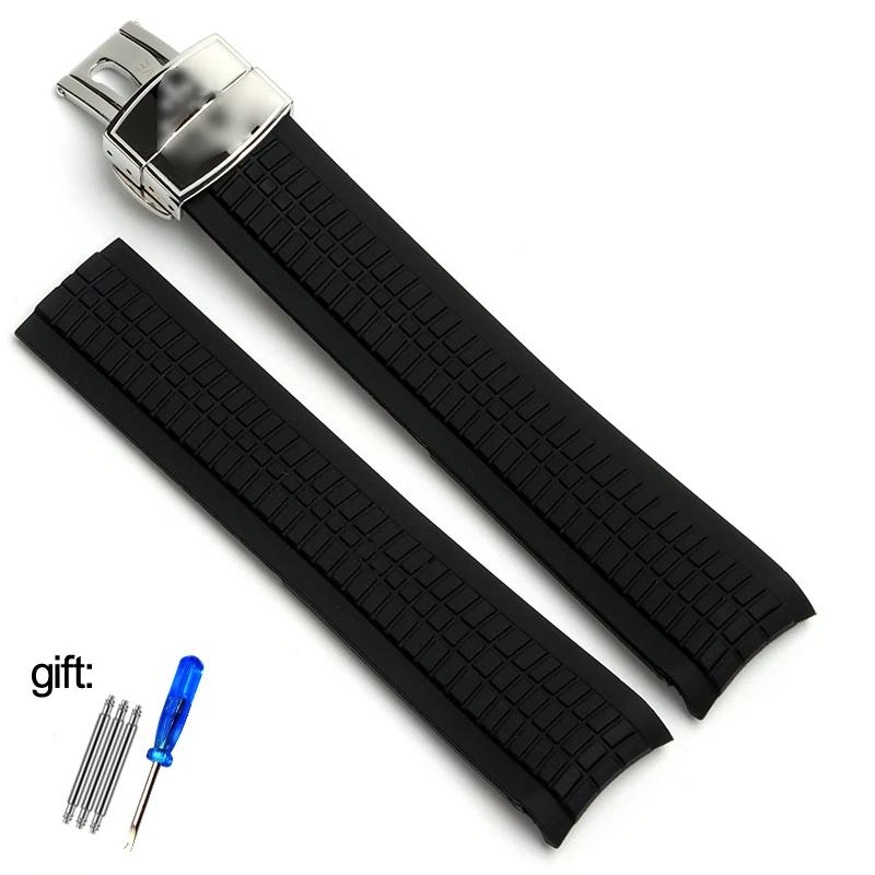 Hochwertiges Weiches Gummi-Uhrenarmband Aquanaut Passend Für Patek Philippe Silikon 5164A 5167A 5168A 21mm Faltschließe Uhrenarmband
