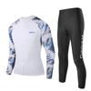 Diving Suit Mens Rash Guard Set UV Protection Quick Dry Long Sleeve Top Pants Surfing Snorkeling Swimming