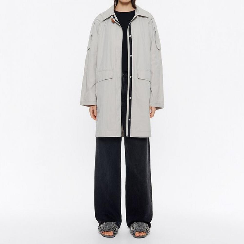 

Bimba Y Lola Midi Stone Straight Trench Coat b245awY002grb STONE/XS