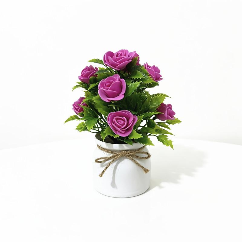 Elegant Foam Rose Arrangement With Decorative Ribbon For Wedding Party And Photography Props
