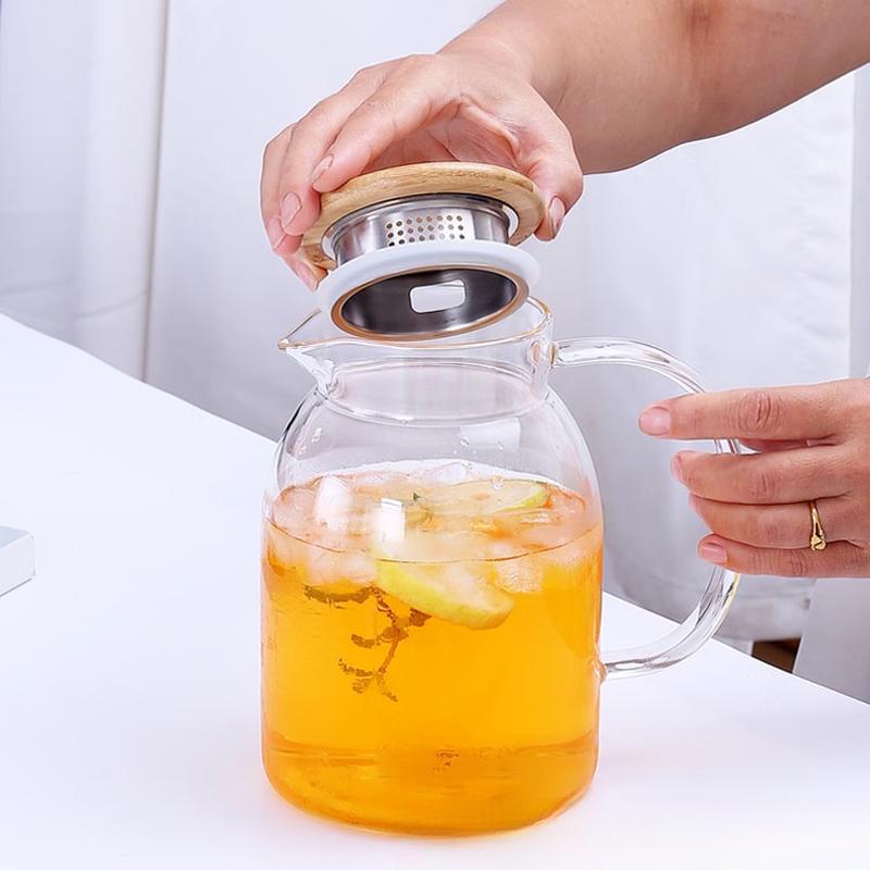 Heat-Resistant Glass Kettle with Stainless Steel Lid