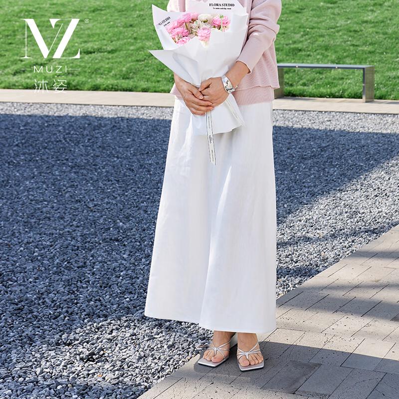 

Muzi Женская летняя повседневная юбка миди из конопли S