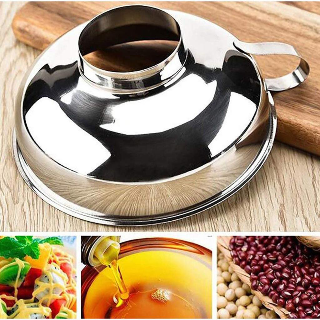 Edelstahl Marmeladentrichter 4-teiliges Set mit Griff Trichter, Einfülltrichter und Glasheber