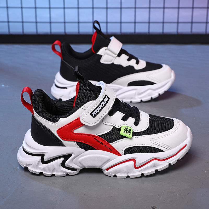 

2025 осень и зима дышащая сетчатая обувь водонепроницаемая обувь с высоким верхом из кожи студенческая кампусная баскетбольная обувь детская беговая спортивная обувь для скейтборда 40