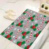 1Pc Christmas Candy Cane Rug Office Carpet Indoor Outdoor Doormat Nonslip Soft And Comfortable Living Room Christmas Halloween Gift D91815
