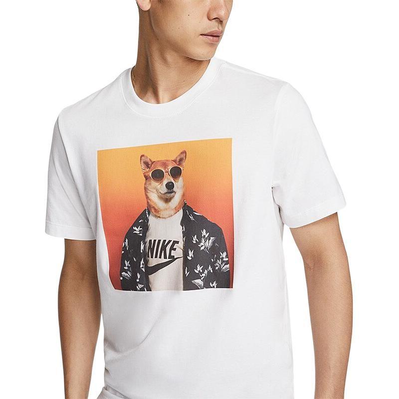 Nike T Shirts Men's Crew Neck Moderate Straight Fit BQ0186-100