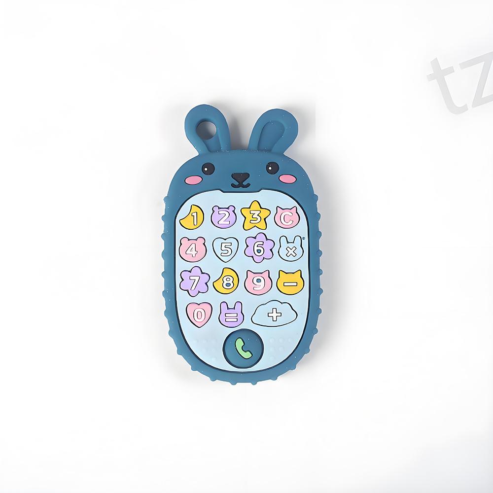 Neuer Babybeißring Handyform Silikonbeißring Zahnungsspielzeug Kinder Sensorisches Lernspielzeug Babygeschenkset