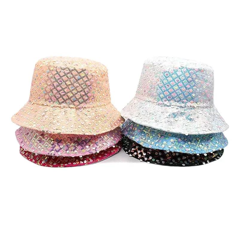 Spring Polyester Print Bucket Hat Fisherman Hat Outdoor Travel Sun Cap for Girl and Women 178