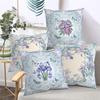 2D flat printing Floral Patterned Throw Pillows With Butterfly Design Polyester pillowcase, sofa decorative cushion cov
