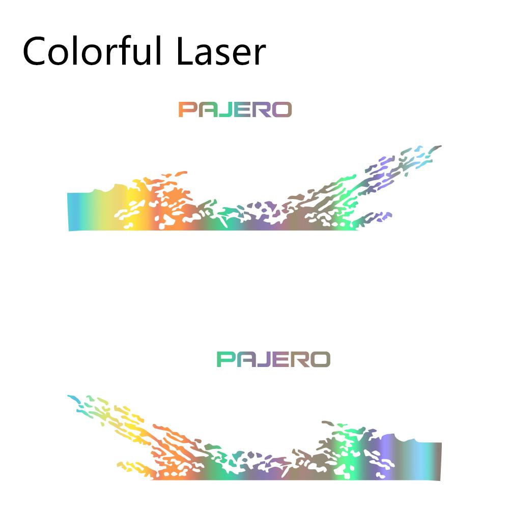 2 buc pentru Mitsubishi Pajero Autocolante PVC laterale pentru ușa mașinii Autocolante de film de vinil pentru decorare DIY Tuning