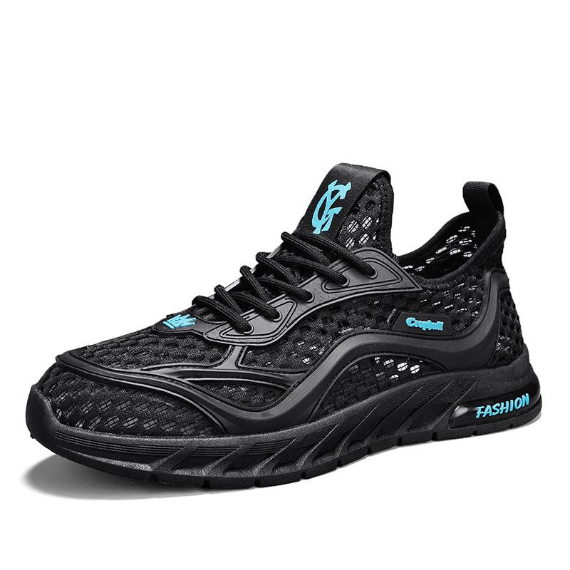 Quick-drying large mesh hollow shoes men's summer 2025 large hole men's shoes breathable mesh sports trendy shoes students
