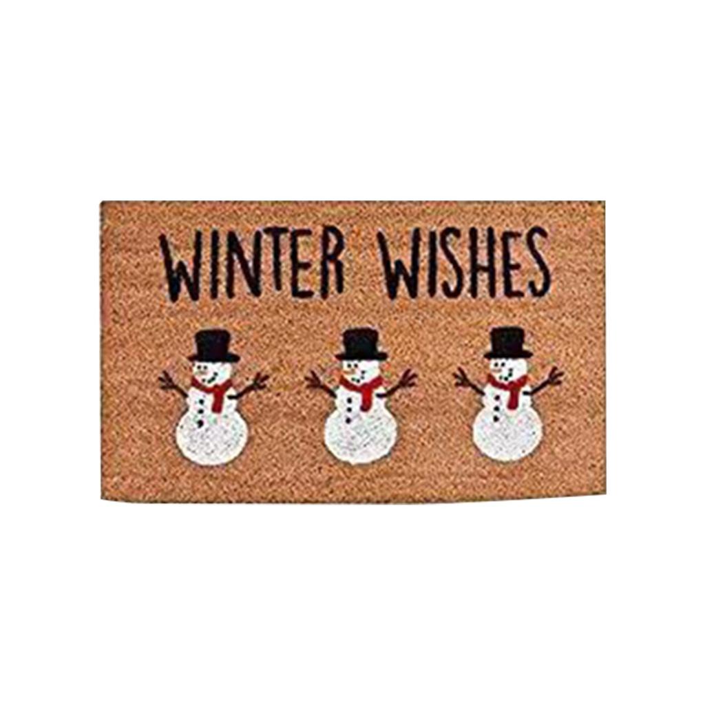 Christmas Carpet Entrance Door Non-slip Absorbent Foot Mat Thick Porch Carpet Mat